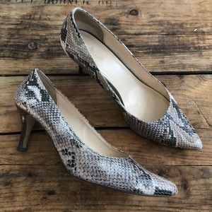 Cole Haan 8.5B Snake Skin Pointy Toe Pumps